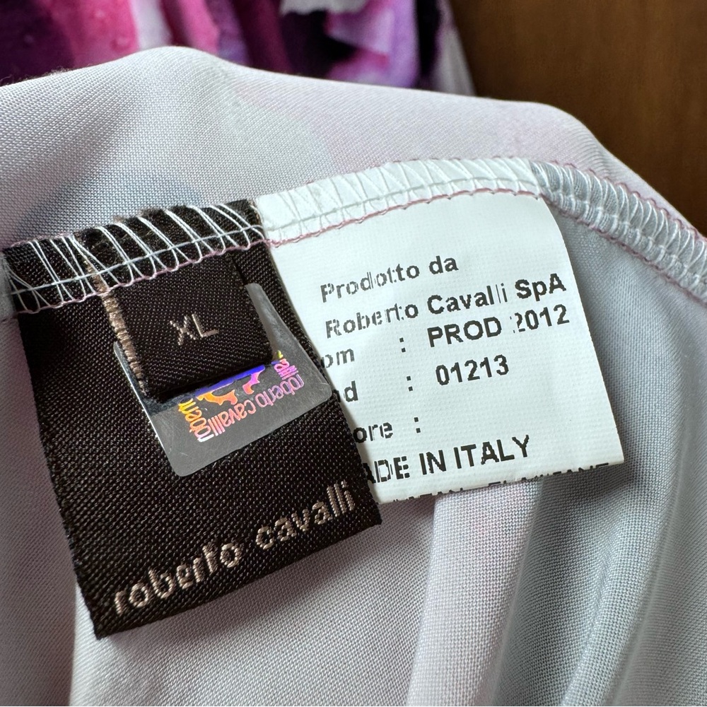 Roberto Cavalli Pink Purple Floral Maxi Dress - Picture 8 of 12